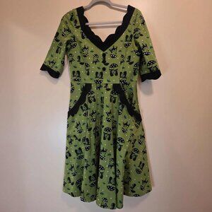 Voodoo Vixen Katress Raining Green Dress M